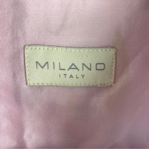 MILANO Italy Light Blue Pink Umbrella Button Down Cotton Shirt Small 38EU - Picture 5 of 13